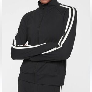Athleta Black and White Circa Track Jacket